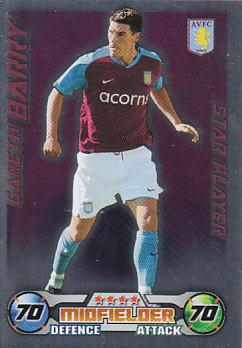 Gareth Barry Aston Villa 2008/09 Topps Match Attax Star Player #35